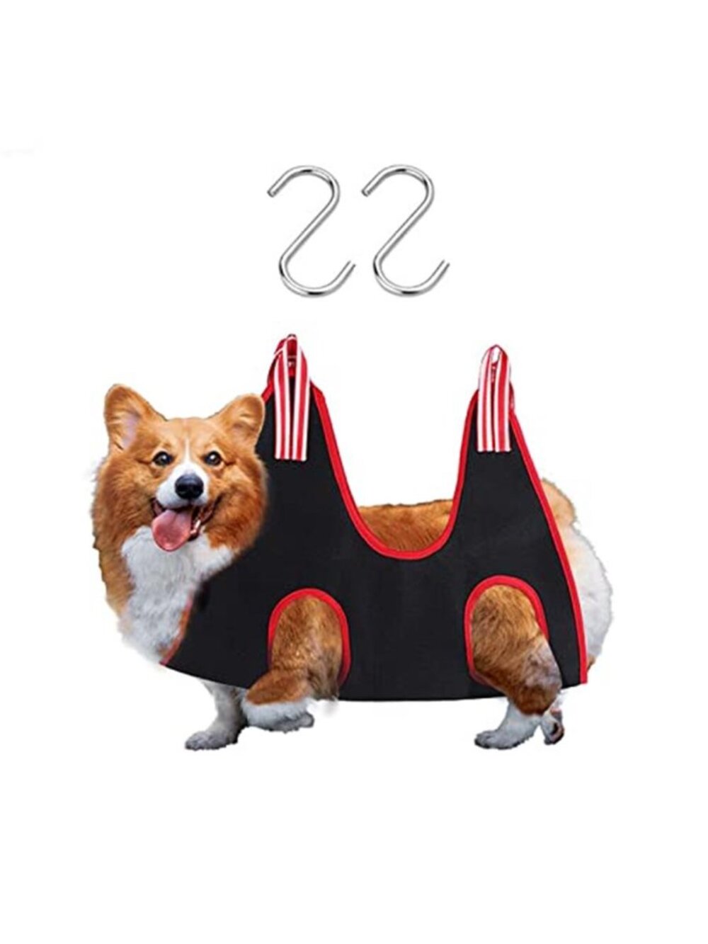 Dog Grooming Hammock Harness Pet Hammock for Grooming with 2 S Hooks Dog